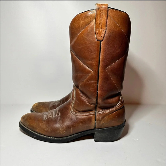 Wolverine 1965 Mens 9.5B Insulated Cowboy Boots Vintage Brown Leather Western - Picture 1 of 9